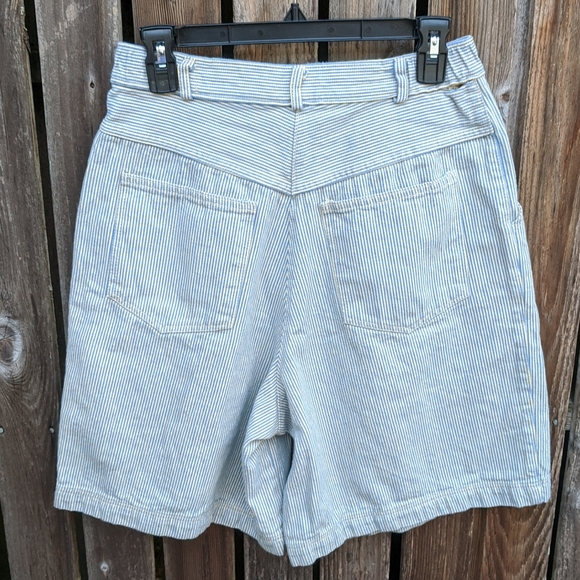 Mom Shorts 12 Vintage 90s Striped Gotcha USA Pleat - Picture 4 of 5